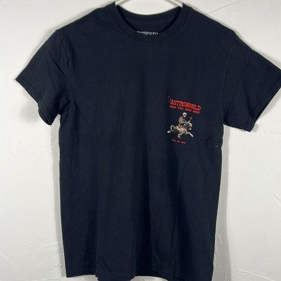 🔥 Travis Scott ASTROWORLD Wish You Were Here Cactus Jack Merch RAP Tee Sm- EUC - Picture 3 of 6